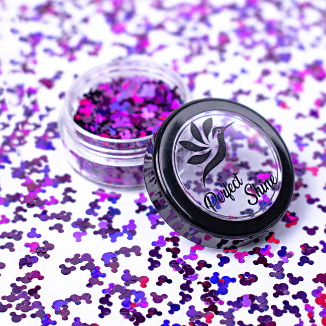 Glitter Purple Mickey