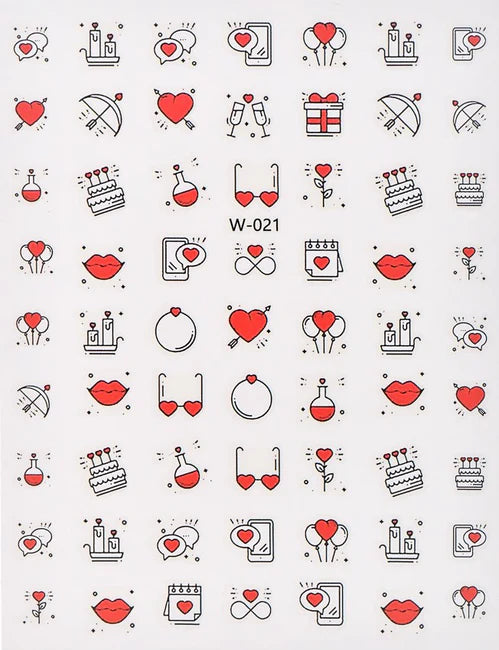 Sticker Corazón W-021