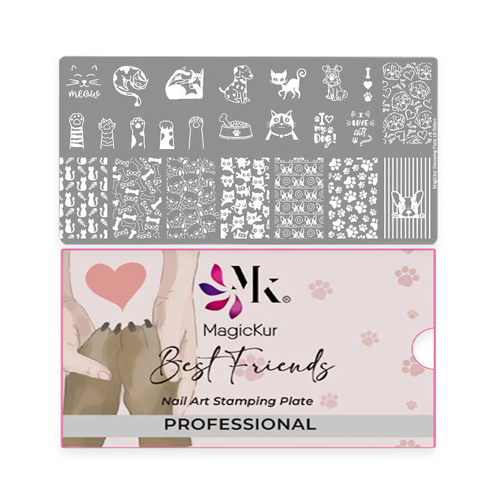 Placa para Stamping - Estampador de Uñas Magickur Best Friends #07